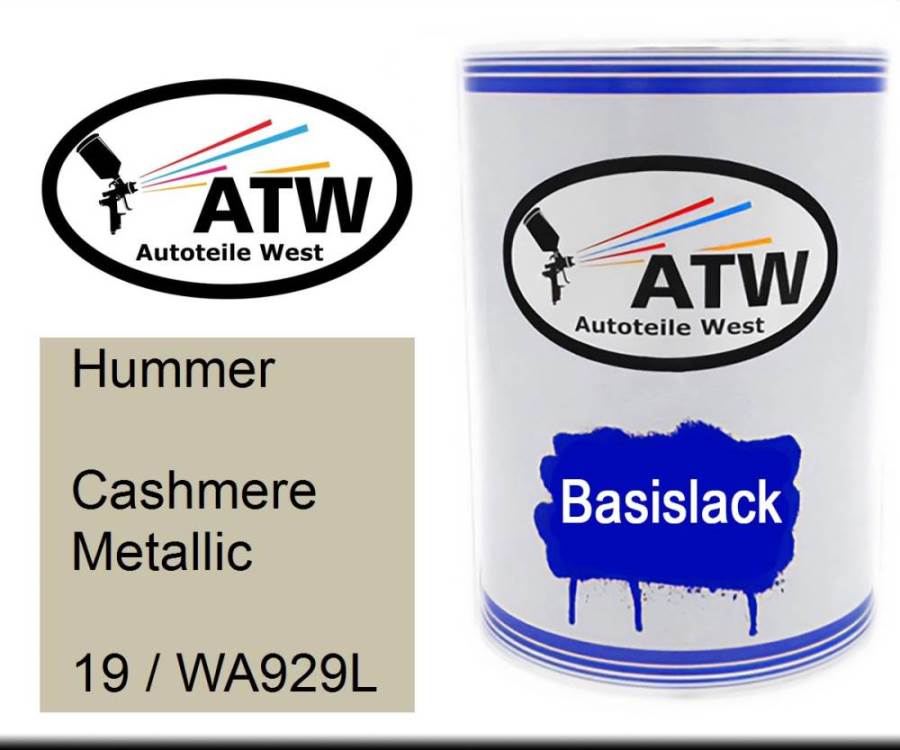 Hummer, Cashmere Metallic, 19 / WA929L: 500ml Lackdose, von ATW Autoteile West.